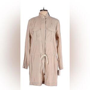 NWT Lulus “Got My Approval” Beige Utility Romper